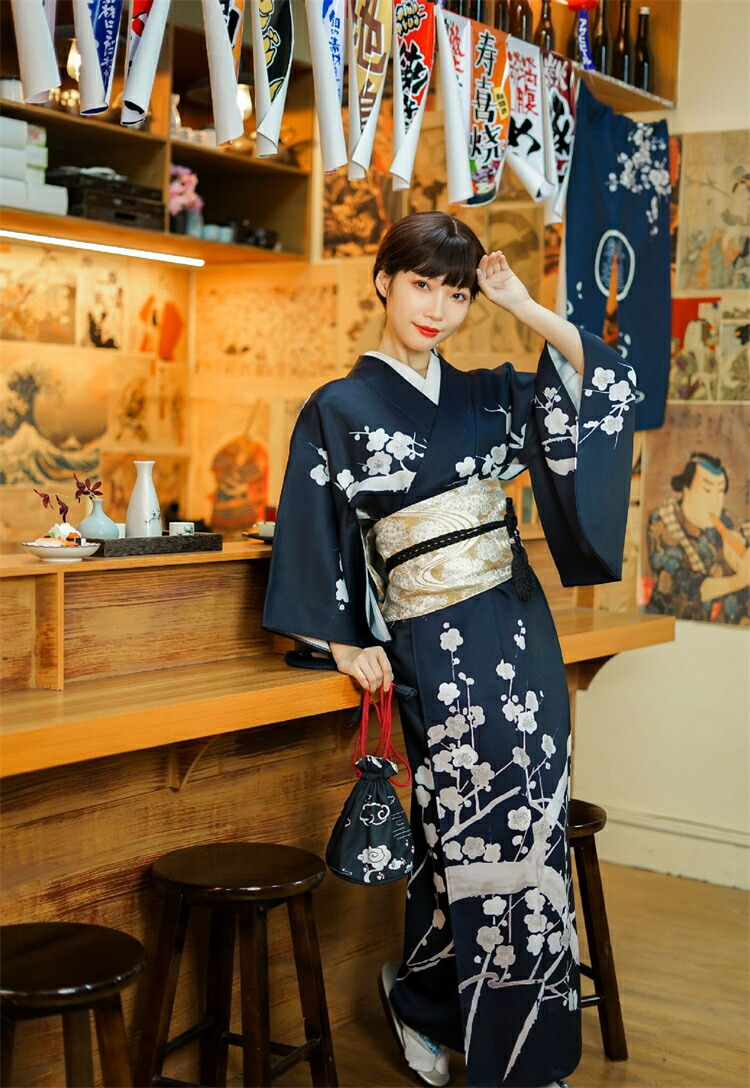 楽天市場 桜 浴衣 レディース 4点セット 着物 YUKATA 花柄 桜 ピンク グラデーション ブラック 黒 きれいめ エレガント 夏祭り お出かけ花火大会 食事会 盆踊り 文化祭 夏 女性 女性浴衣 女性用 大人 足袋 巾着 衿芯 ゆかた 可愛い 撮影 プレゼント