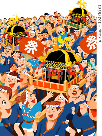 盆踊りのやぐら無料イラスト素材素材ラボ