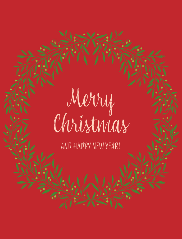 はがき素材You's 無料クリスマスカード テンプレート