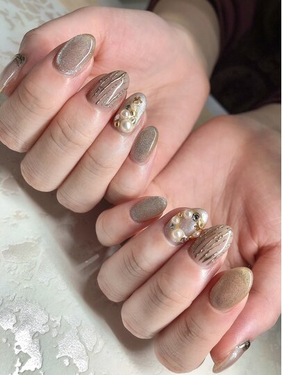 クリスマス ワンカラー ボルドー - K.Wakiのネイルデザイン No.7764113 ネイルブック