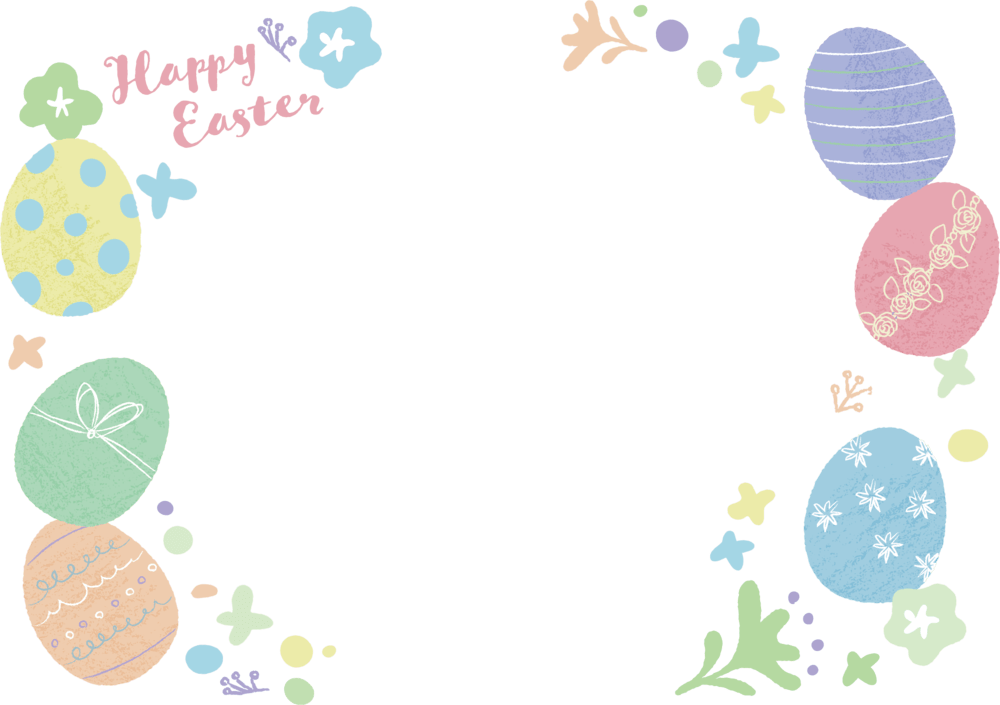 可愛いイラスト無料イースターエッグ 背景 − free illustration Easter egg backgroundイラストダウンロード