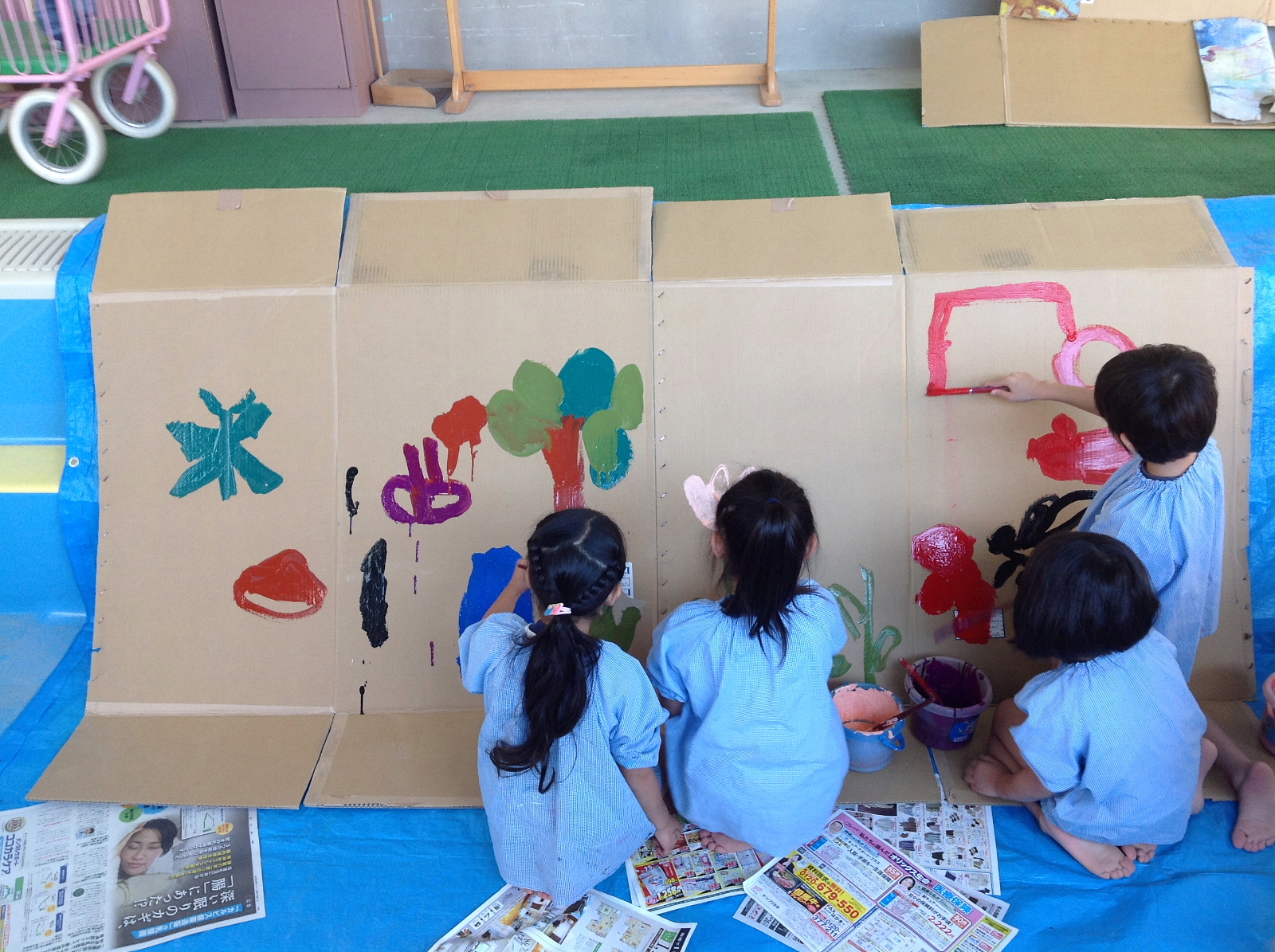 ドリームキャッスル 運動会の入場門ゆめかけの可愛い保育書・イラスト・壁面・似顔絵