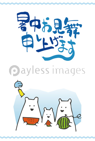 簡単かわいい 暑中見舞い・残暑見舞いハガキの描き方手描き イラスト ボールペン マイルドライナーsummer greeting cardideas easy and cute