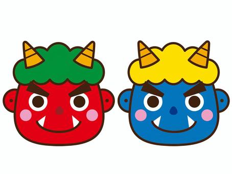 クリエイターコラボ企画！『鬼のお面イラスト無料ダウンロード配布』かわいい♪節分に印刷して使える画像コラボ株式会社のプレスリリース