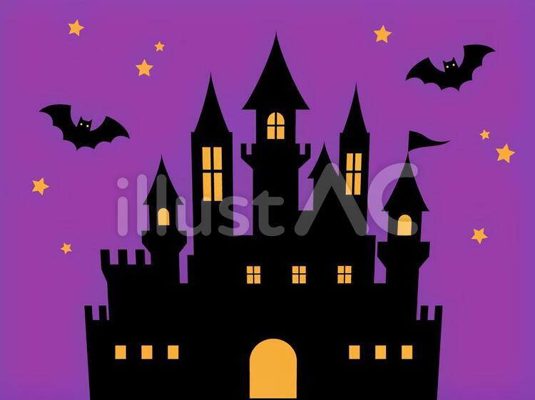 ハロウィン城のイラスト - 無料イラストのIMT 商用OK、加工OK