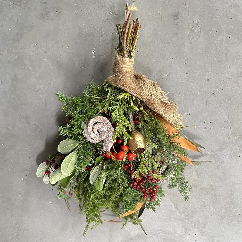 大人シンプル クリスマススワッグ 横長 アーティフィシャル アートフラワー atelier marble 通販16648182Creema クリーマ