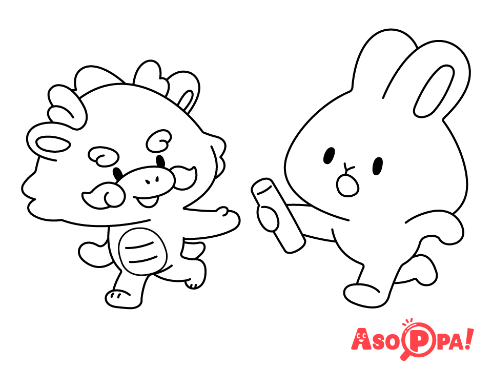 無料のお正月・門松のぬりえぬりえパーク