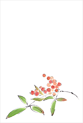 汎用 お歳暮お礼状 年抜き：イラスト無料