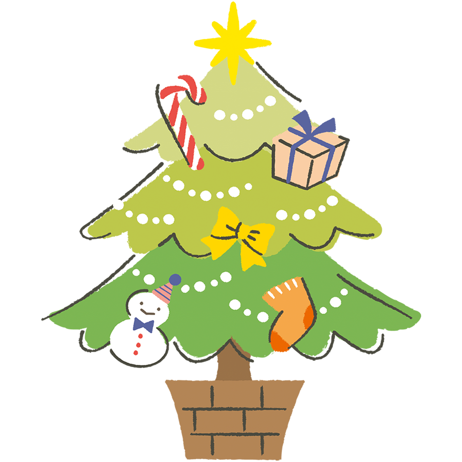 クリスマスのイラスト イラスト無料フリー素材 クリスマスツリ