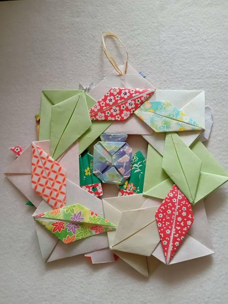 親子工作 お正月も折り紙でおしゃれリースを作ろう