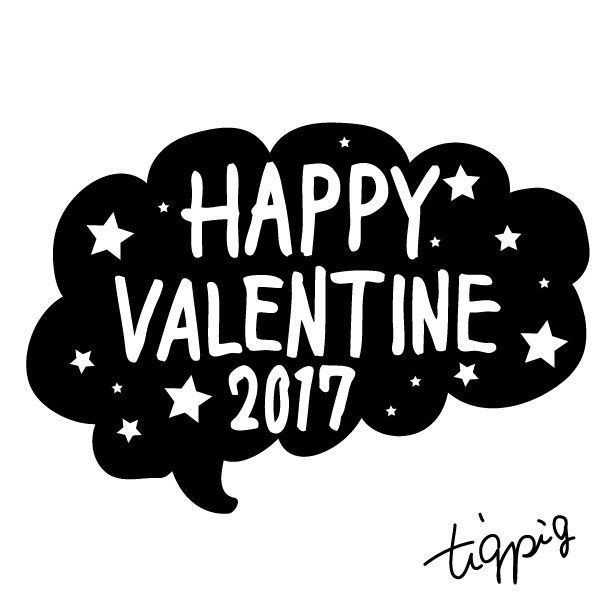 手書き風のハートと「Happy Valentine's Day」の文字イラストフリー素材 イラストミント