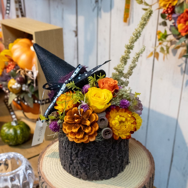 100均DIY インテリア 簡単￥400で作る！可愛い ハロウィン フラワーアレンジメント かぼちゃ Halloween・Flowerarrangement・插花・꽃꽂이