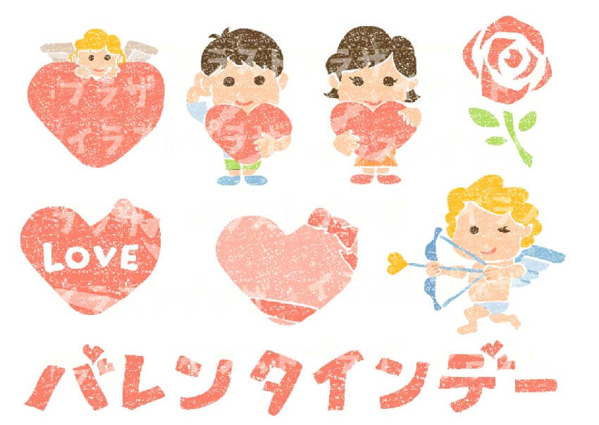 キュートバレンタインイラスト無料素材ならフリービーAC
