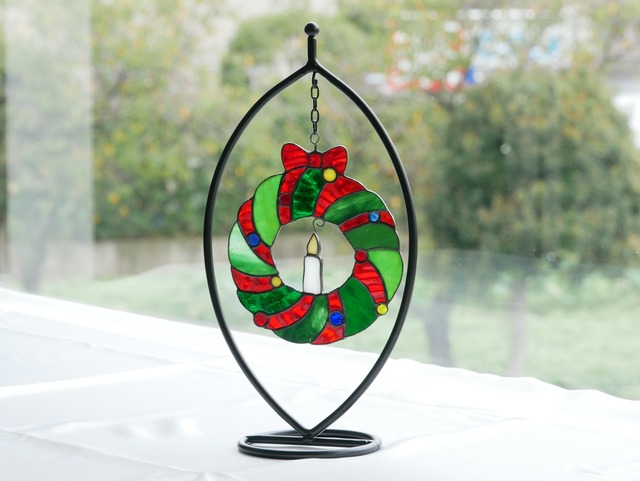 ステンドグラス オーナメント ツリー ビーズ