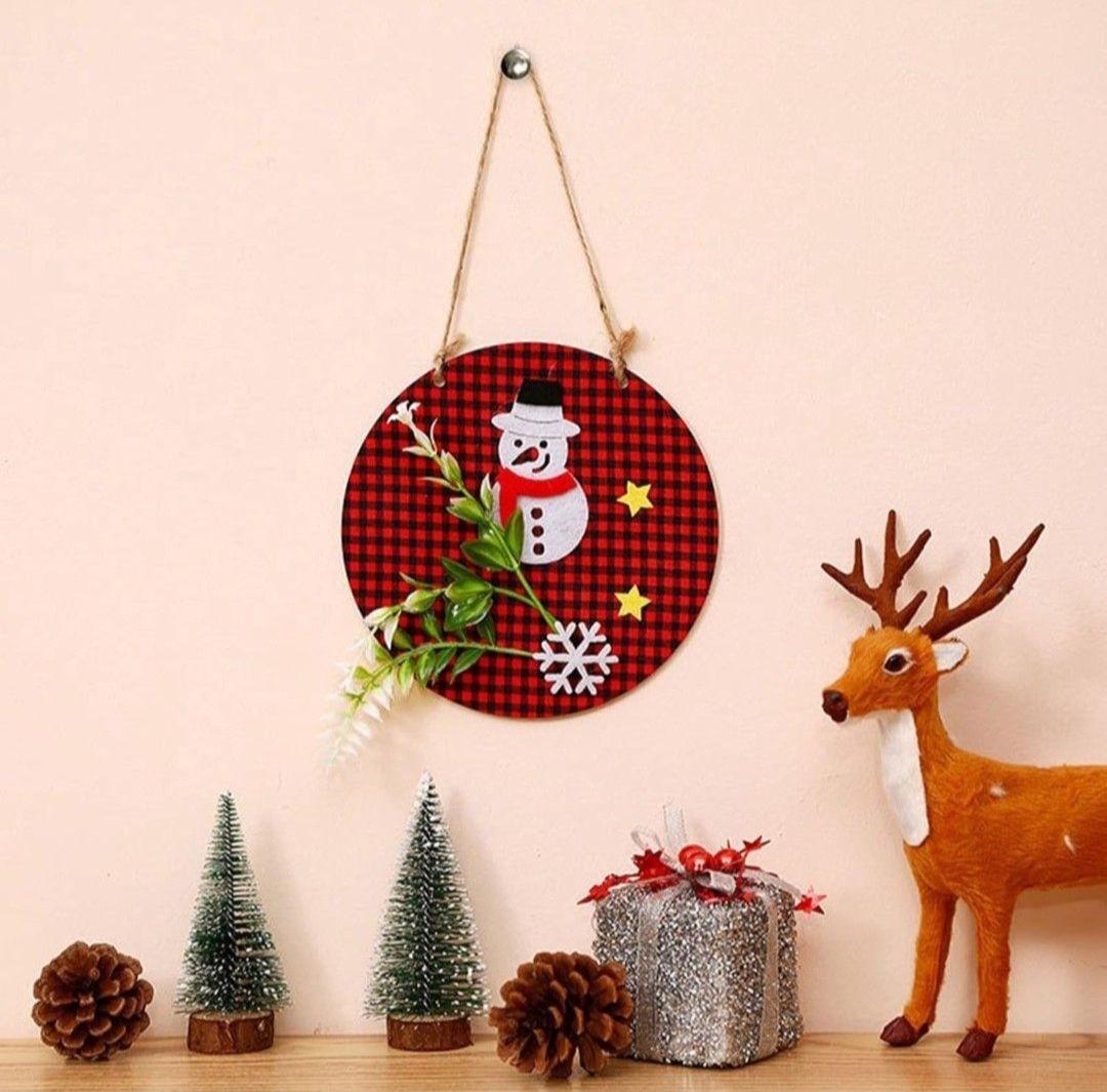 雪だるまとクリスマスのリースのイラストChristmas lease illustrationのイラスト素材45282481- PIXTA