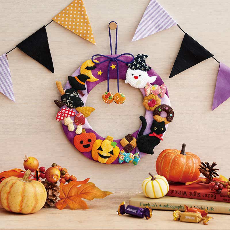 100均DIY：ハロウィンリースの手作り方法