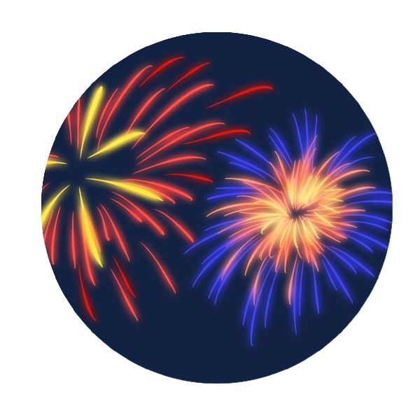 青の打ち上げ花火 かわいい花火イラスト無料 フリー87236素材Good
