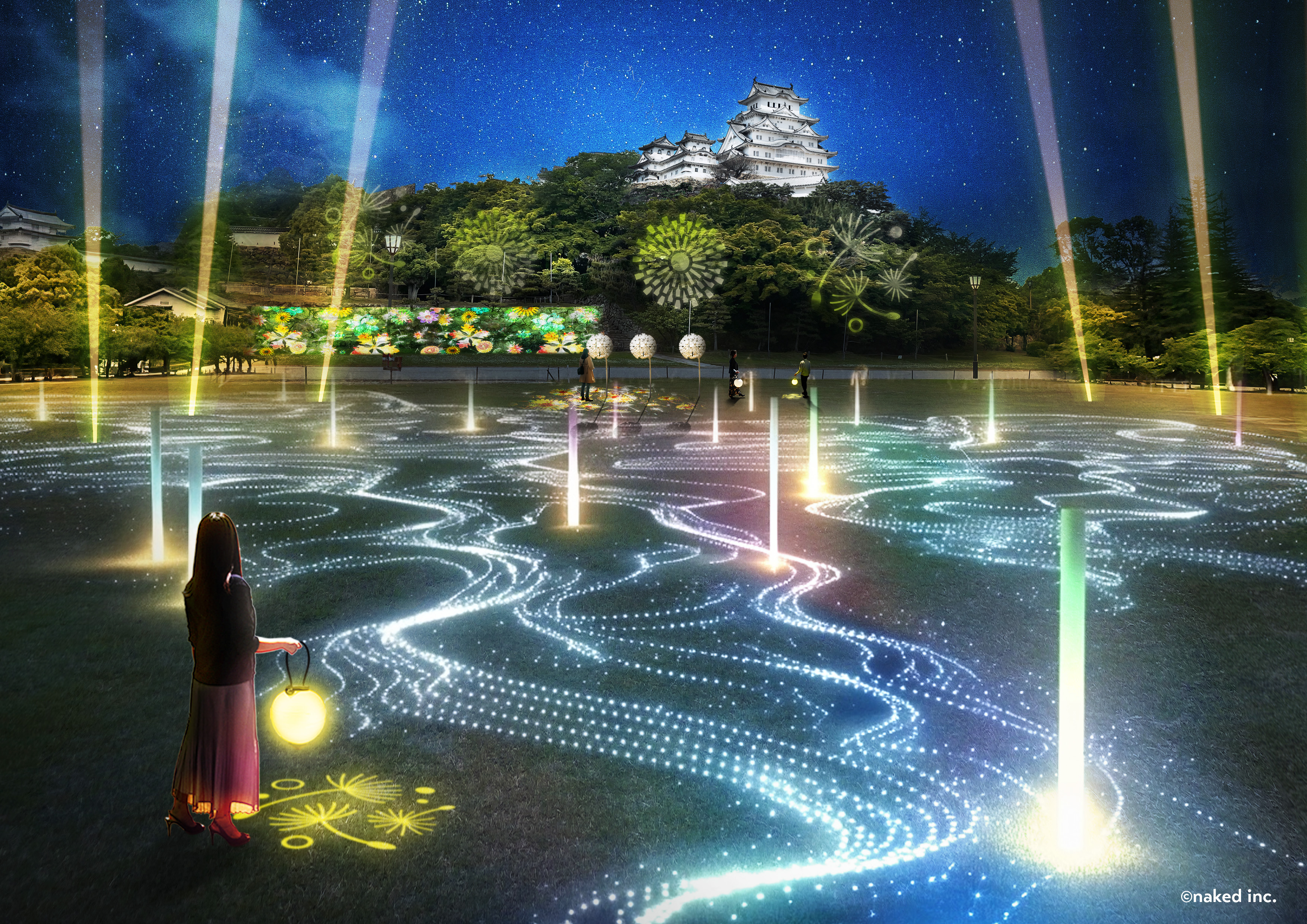 姫路城ライトアップイベント「Himeji Castle History 鏡花水月」に行った - 1983NOTE