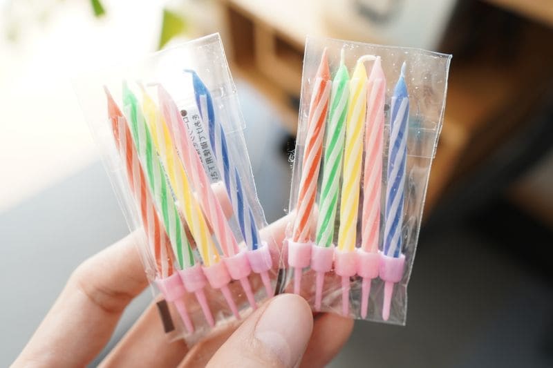 誕生日 セリアの「ろうそく」を全部買ってみます。7種類をレポートrooms19