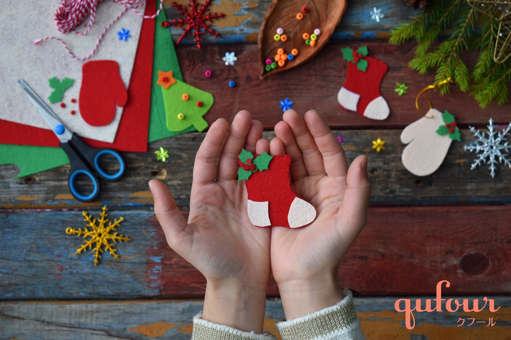 簡単 100均毛糸🎅クリスマスツリーの作り方🌲 ボンド不要✨縫わない✨ DIY How to make a yarn Christmastree.christmas ornament