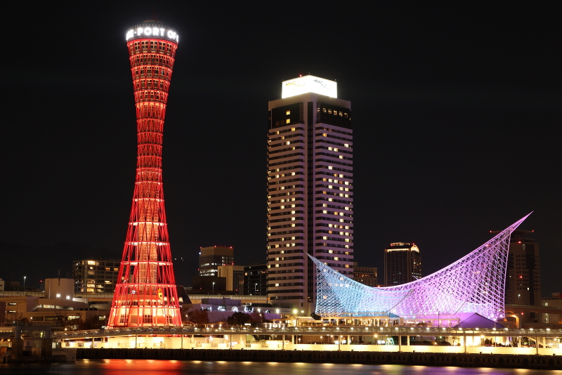 神戸・旧居留地の街路樹イルミネーション人生は旅の途中