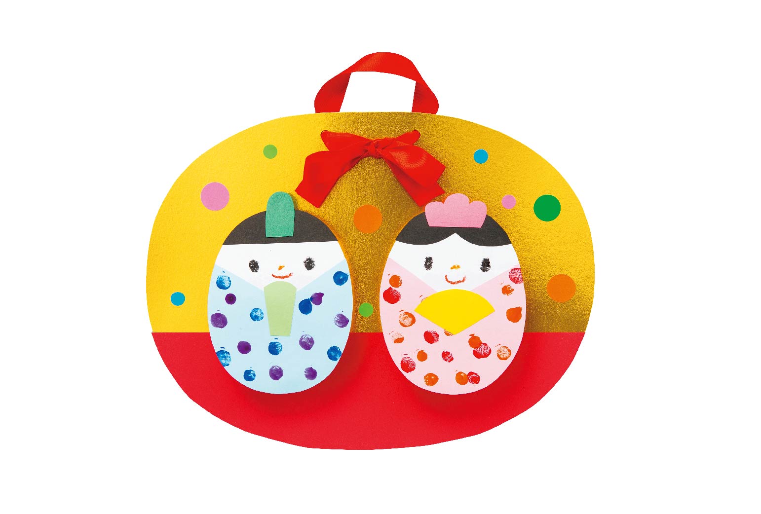 指スタンプのおひなさま世界文化ワンダ