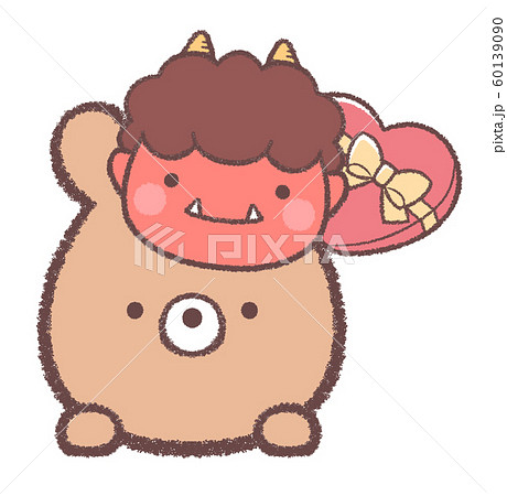バレンタインチョコを渡すクマ 動物 のかわいいイラスト園だより、おたよりで使えるかわいいイラストの無料素材集 イラストだより