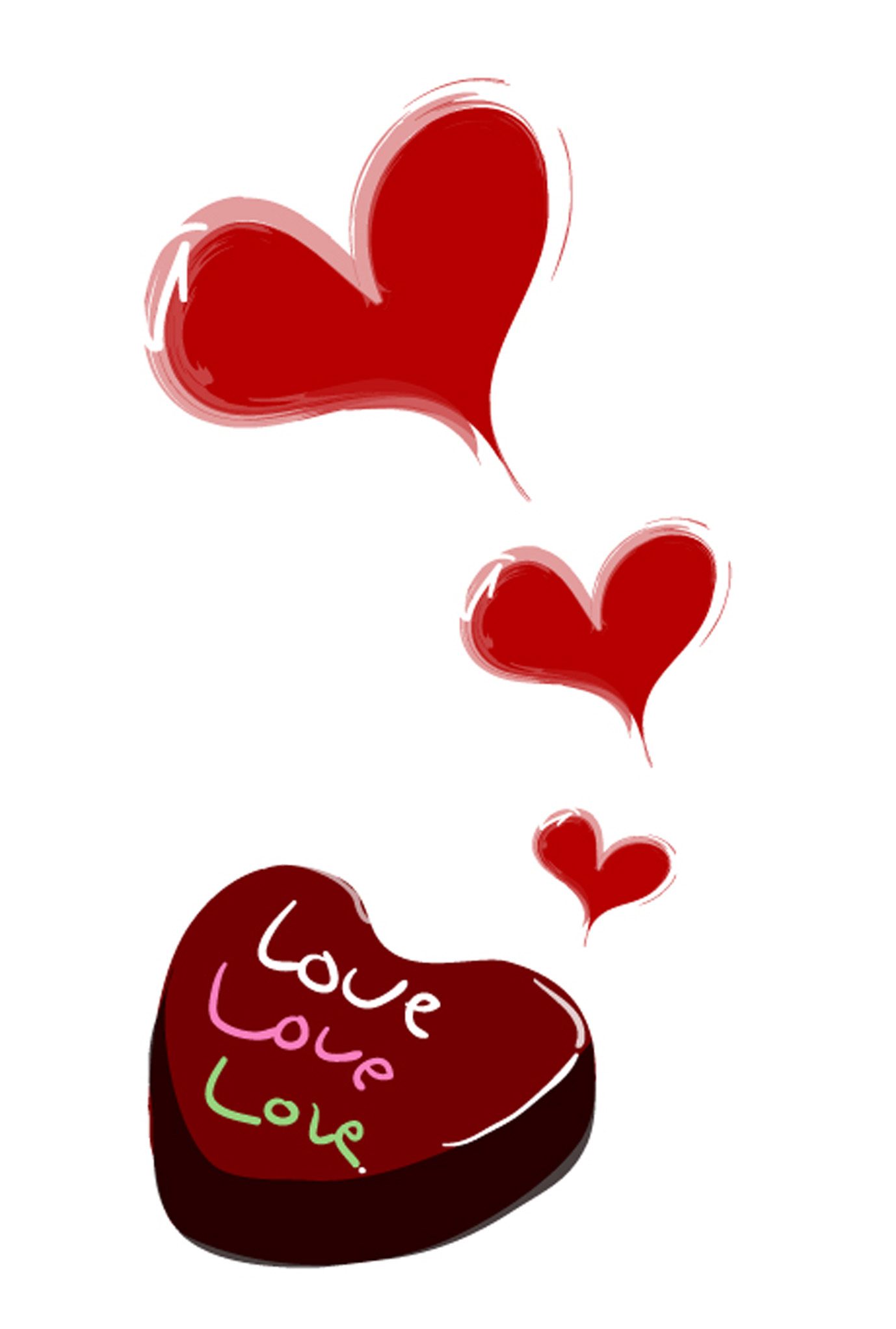 バレンタインのイラストNo.092『ハートと淡い光』 無料のフリー素材集 花鳥風月