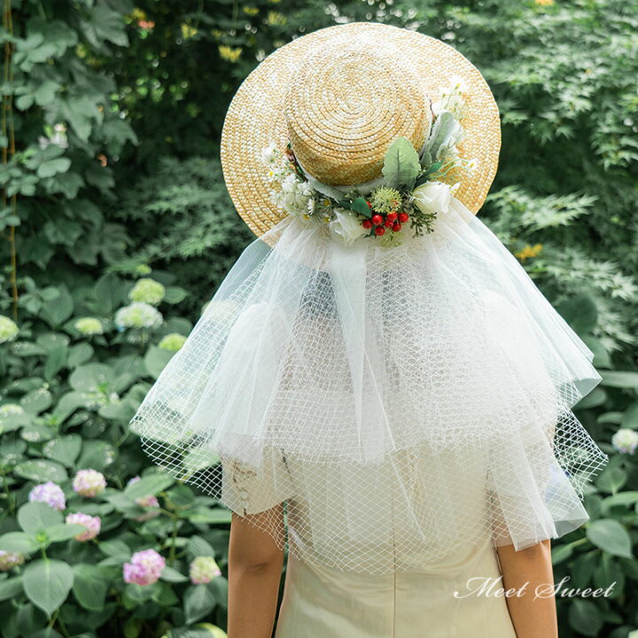 楽天市場 ウェディングハット 帽子 ミニハット 花 カンカン帽 ウエディングハット カクテル帽 オフホワイト 結婚式 二次会 花嫁 前撮り ブライダルパーティー カクテルハット 和装 イベント 発表会 演奏会 披露宴 写真撮影 ヘッドドレス 花嫁小物 礼装帽子 ドレスハット