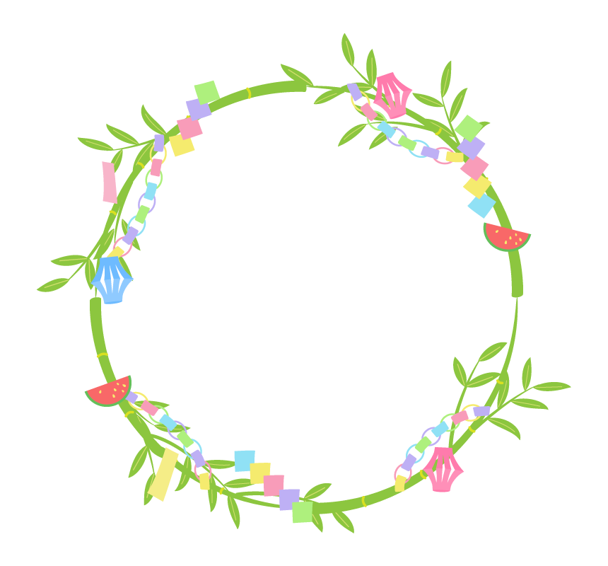 かわいい星と月の上下枠フレーム枠縦長方形イラスト無料 フリー87538素材Good