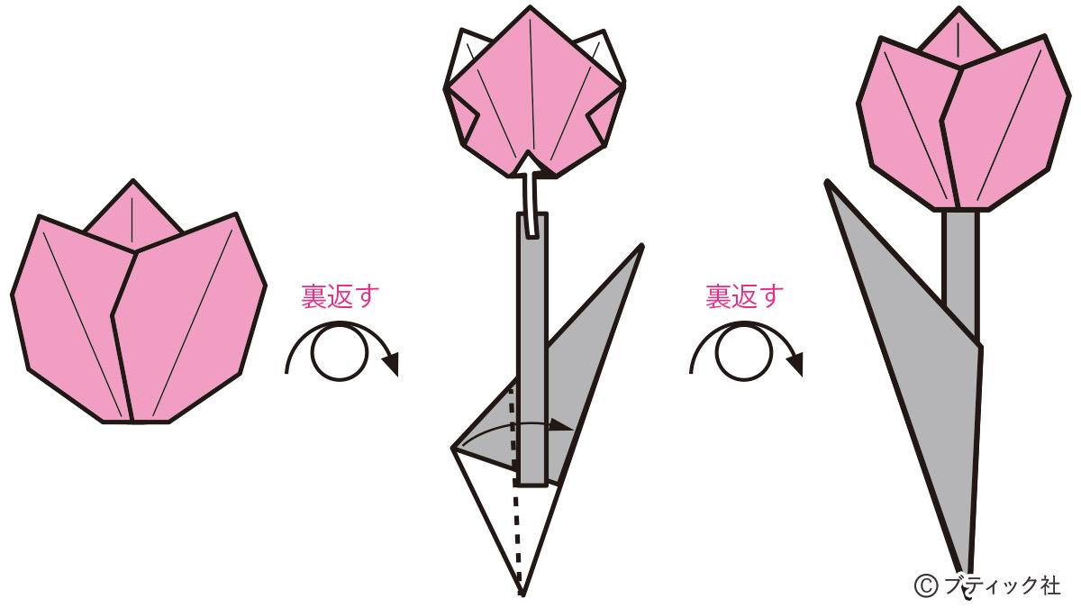 母の日 折り紙簡単 可愛い 花束 折り方カーネーション 花