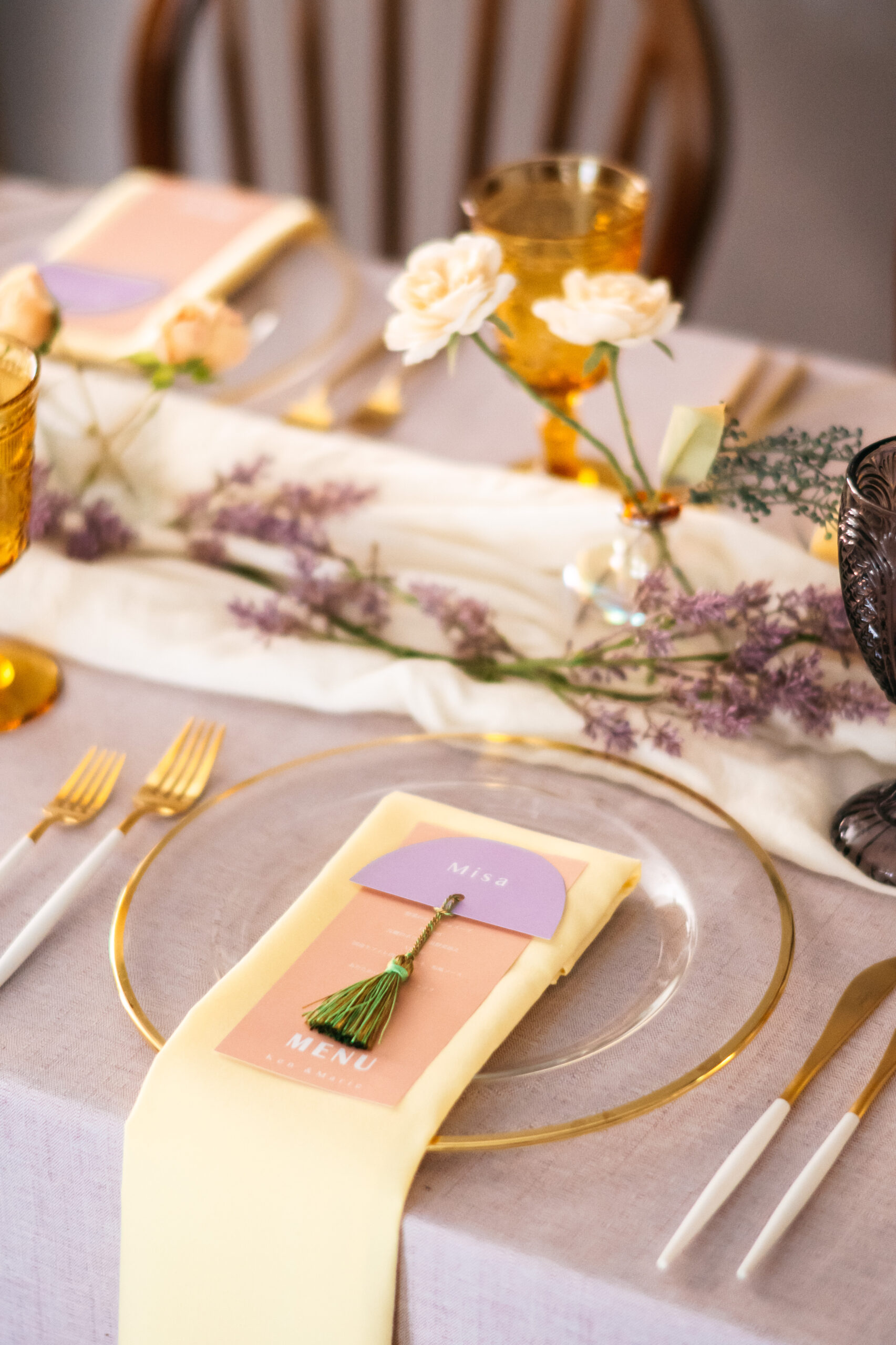 春夏婚におすすめ！パステルカラーのテーブルコーディネートのご紹介