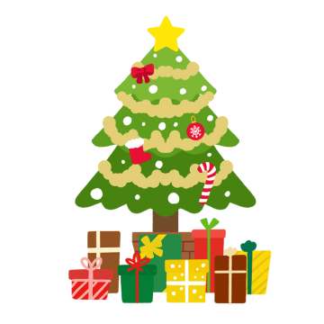 クリスマスツリー いろいろな飾りつき の無料フリーイラスト咲くっとイラスト さくっといらすと