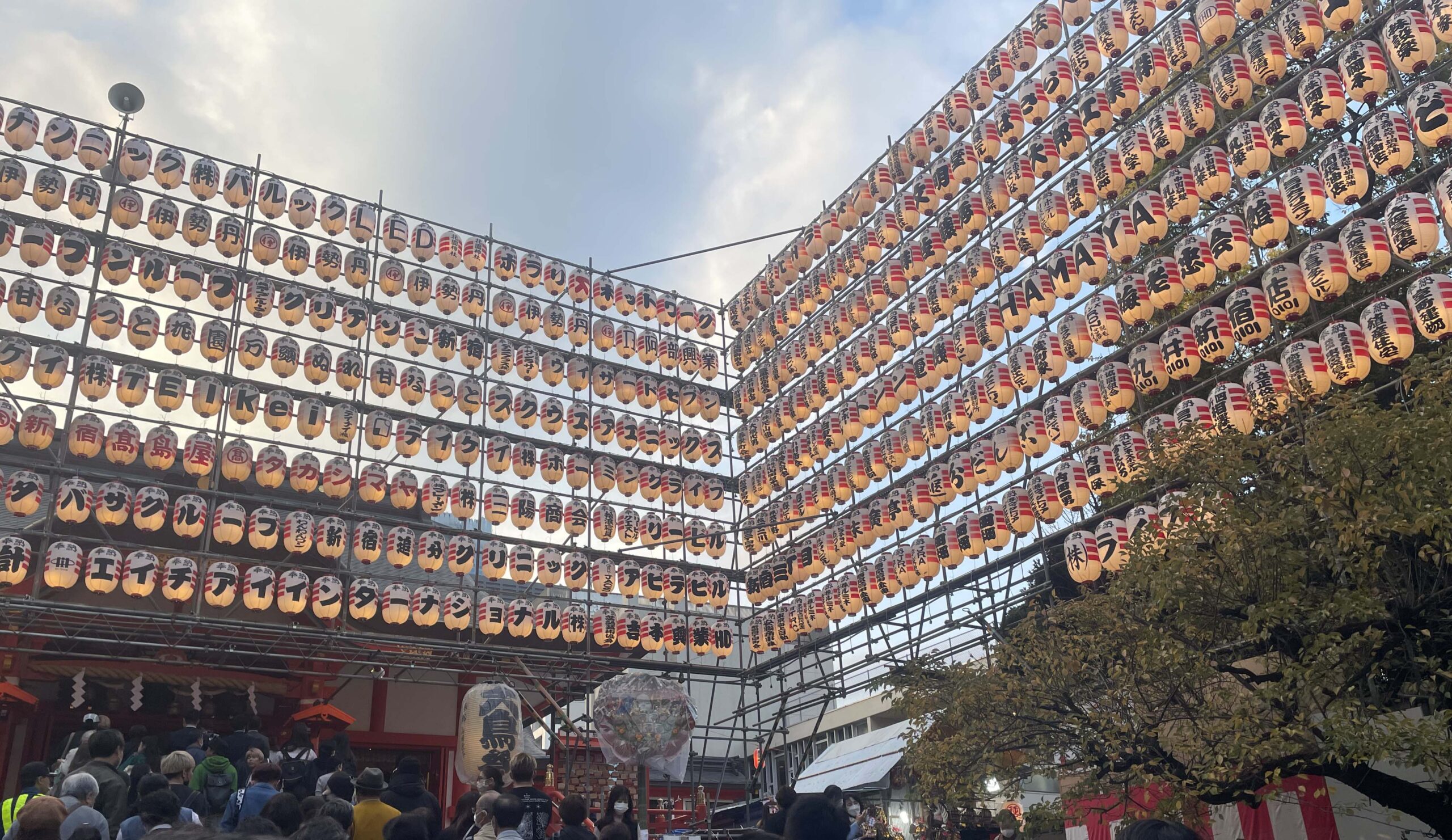 新宿花園神社酉の市 Shinjuku Hanazono Shrine Tori no Ichi Fair,酉の市は、11月の酉の日 十二支 に、鷲神社、酉の寺、大鳥神社など鳥にちなむ寺社で行われるお祭りです。関東地方を中心に、開運招福・商売繁盛を願う祭りとして江戸時代から続いています。2023は１１月１１日が一の酉、２３日が二の酉として酉の市が開催されます。,