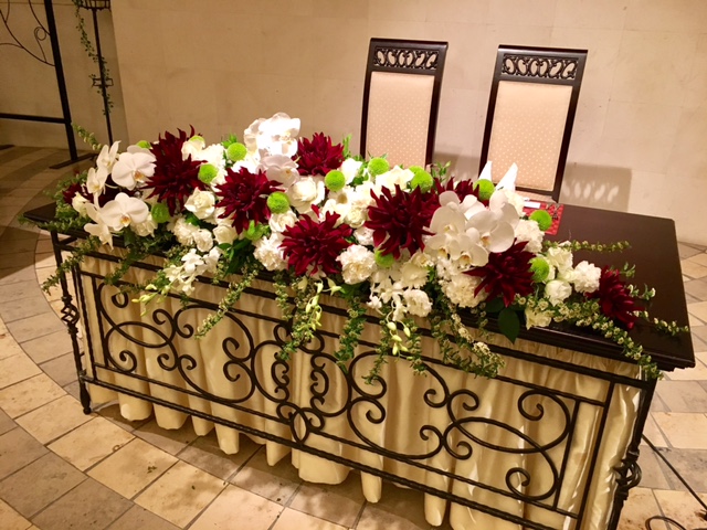 結婚式 メインテーブル 造花 インテリア フェイク グリーン