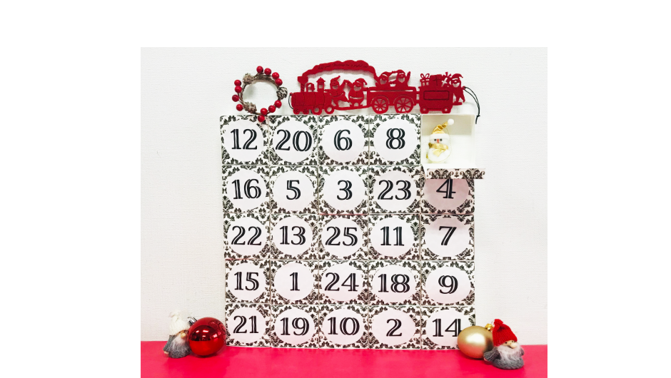 インテリアにもなる、ガーランド型アドベントカレンダー P-note：インクジェットプリンター個人キヤノン