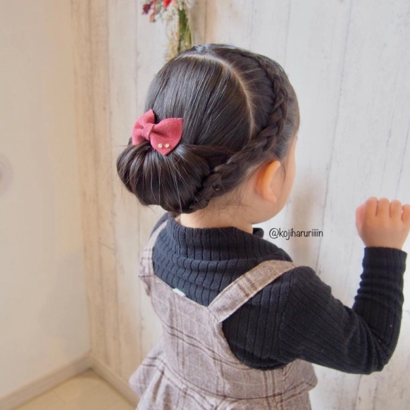 お祭りにピッタリな髪型子供のはっぴ姿がもっとステキに