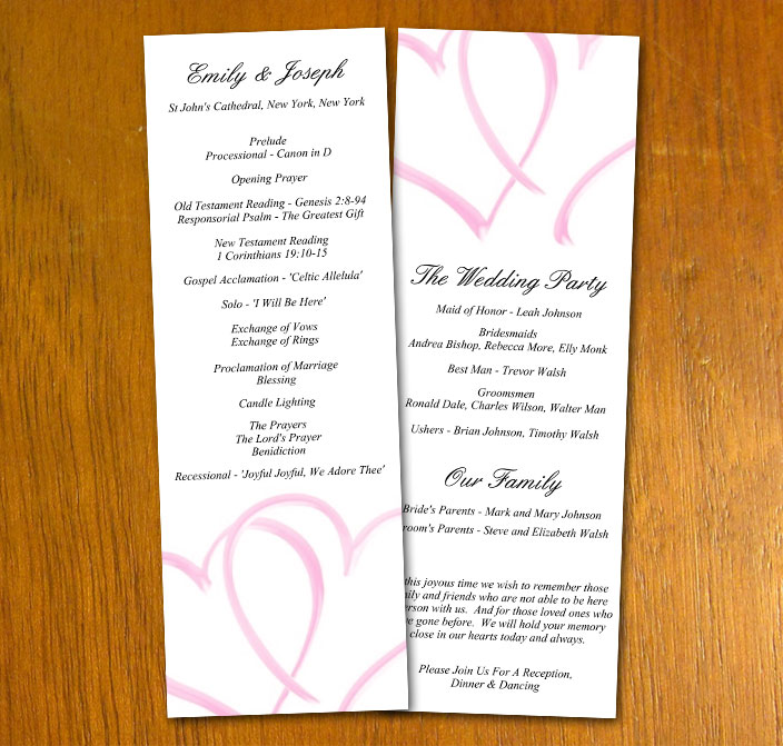 結婚式 プログラムテンプレートZazzle.co.jp