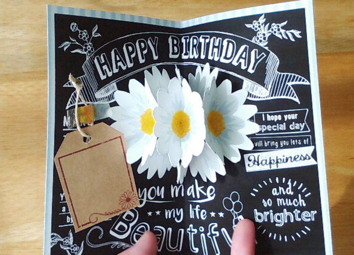 うさぎのメッセージカードポップアップカード pop up cardby Kagisippo