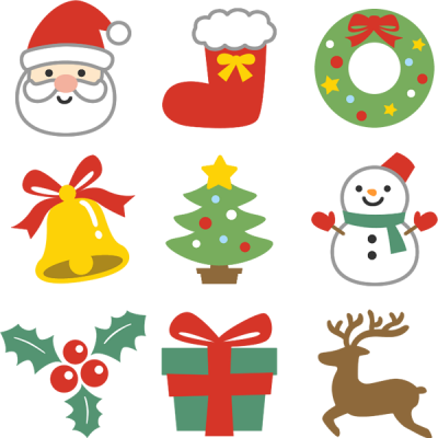 無料・商用利用OKのベクター素材 クリスマスツリーのイラストベクターシェルフ