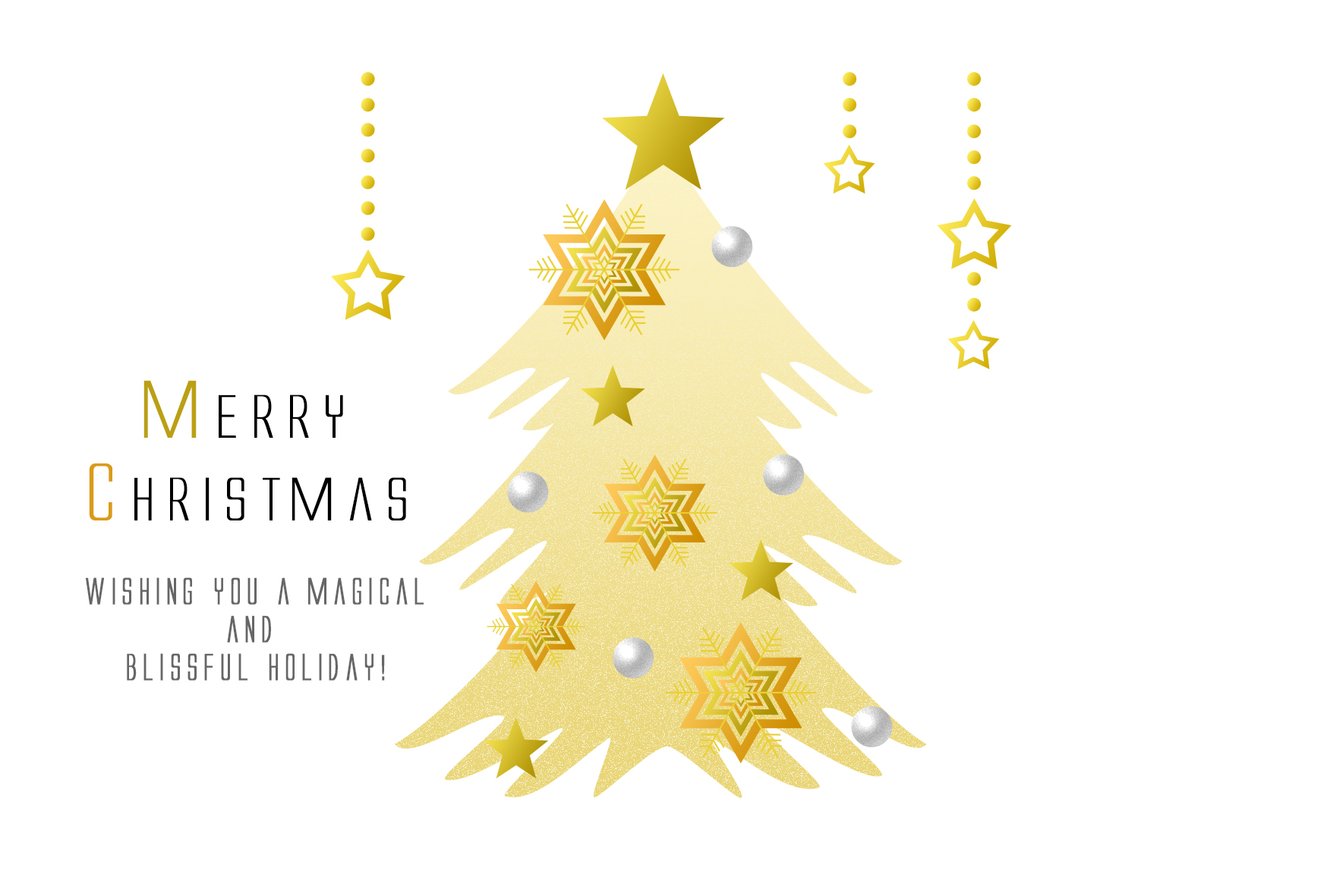 クリスマスカード2024テンプレート - ポストカード無料テンプレート 「イラストareira」 Free Postcard