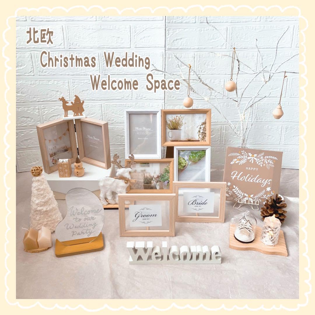 受注製作 No.1050 クリスマス ウェルカムスペース 結婚式 前撮りウェルカムスペースセット 披露宴 受付 ウェルカムボード Flowercrown 通販 16797681Creema クリーマ