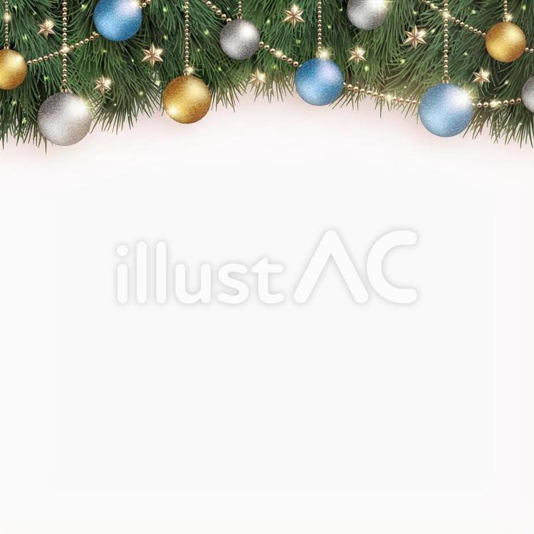 クリスマスの飾りと白無地の背景イラスト - No: 22260963無料イラスト・フリー素材なら「イラストAC」