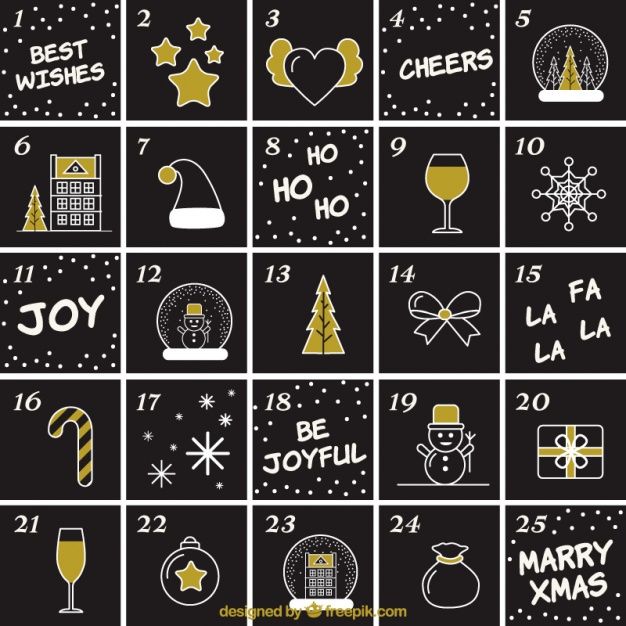 無料ダウンロードプレゼント！アドベント・カレンダー用 数字＆文字 : cheek pouch ～ ほおぶくろ